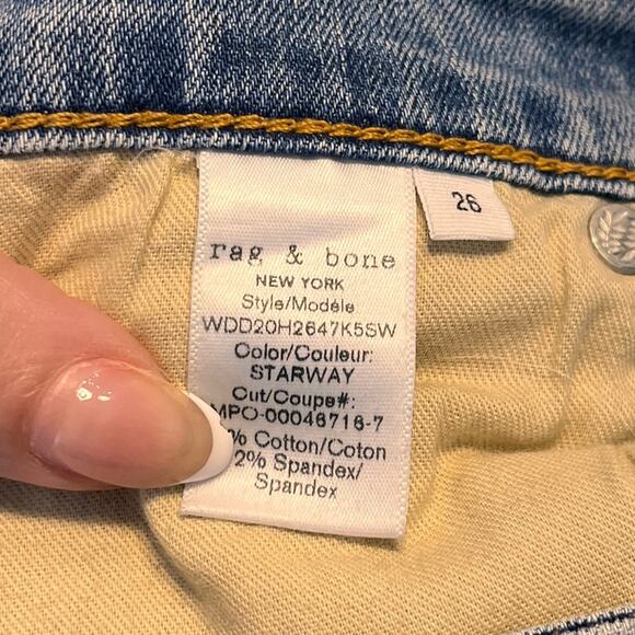 Rag & Bone Nina High Rise Ankle Jeans in Starway Size 26 - Picture 9 of 13